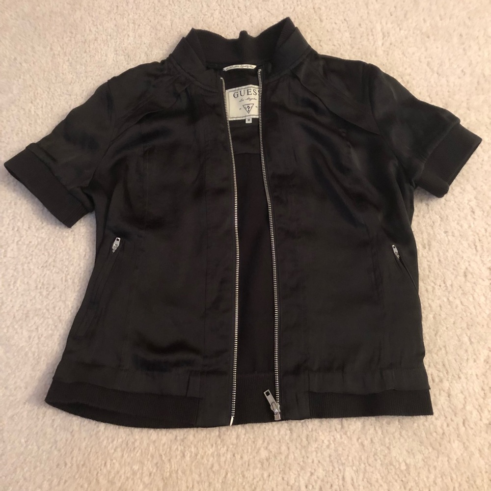 Guess black short sleeved jacket